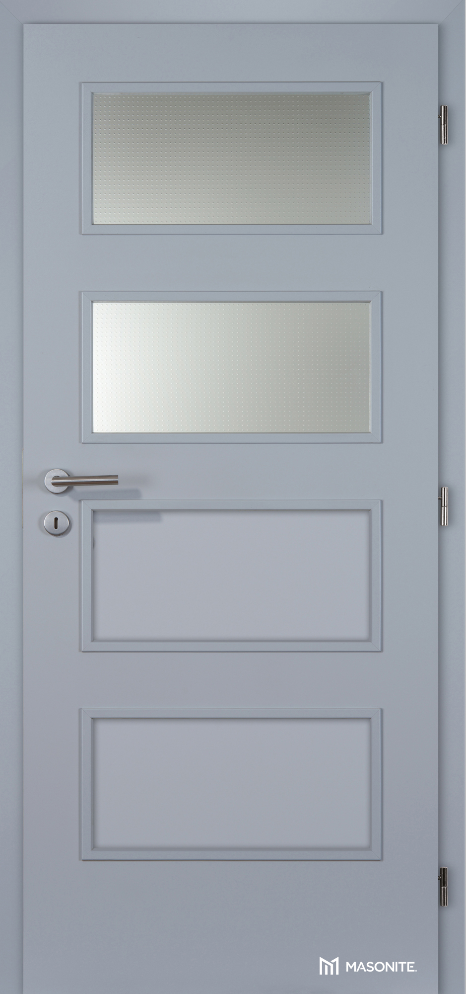 Dveře DTD DOMINANT 2x piskované sklo CPL šedá