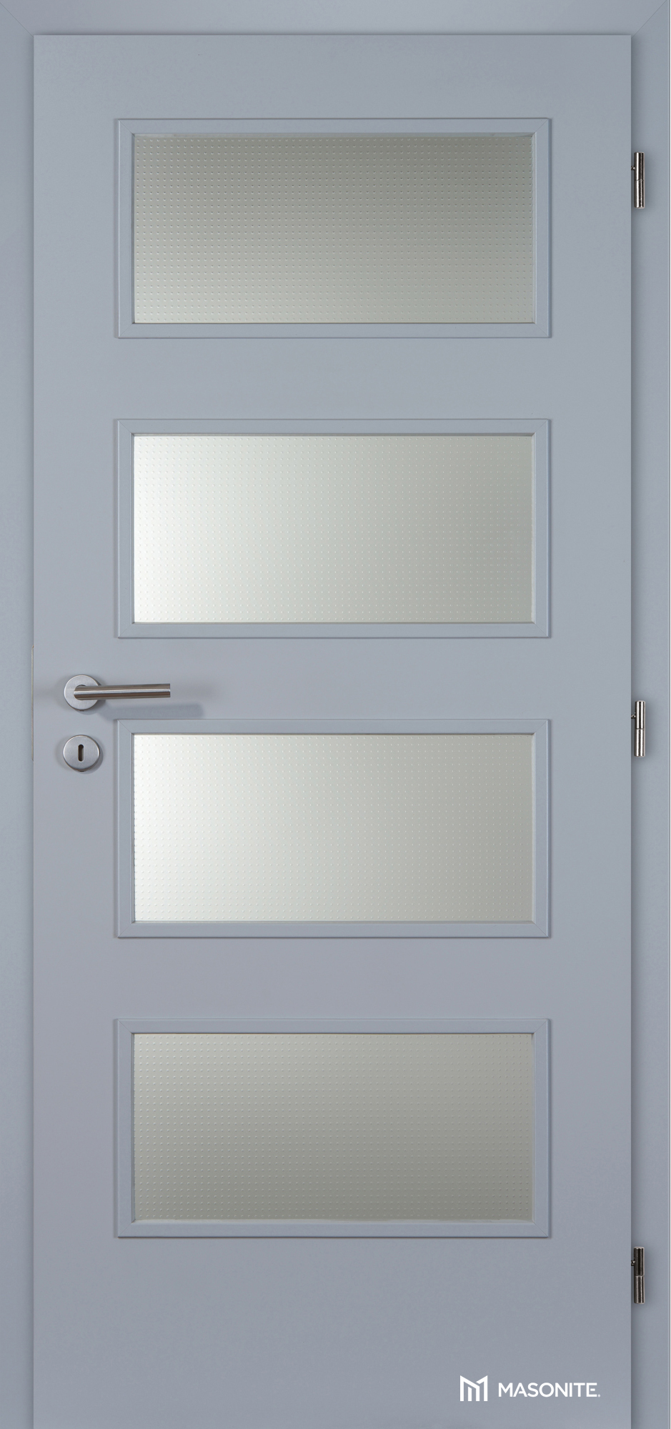 Dveře DTD DOMINANT 4x piskované sklo CPL šedá