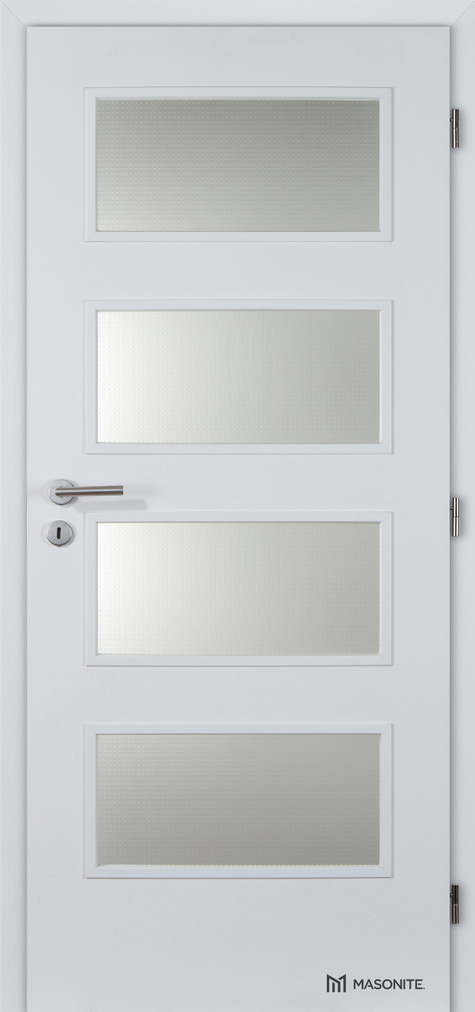 Dveře DTD DOMINANT 4x piskované sklo CPL bílá