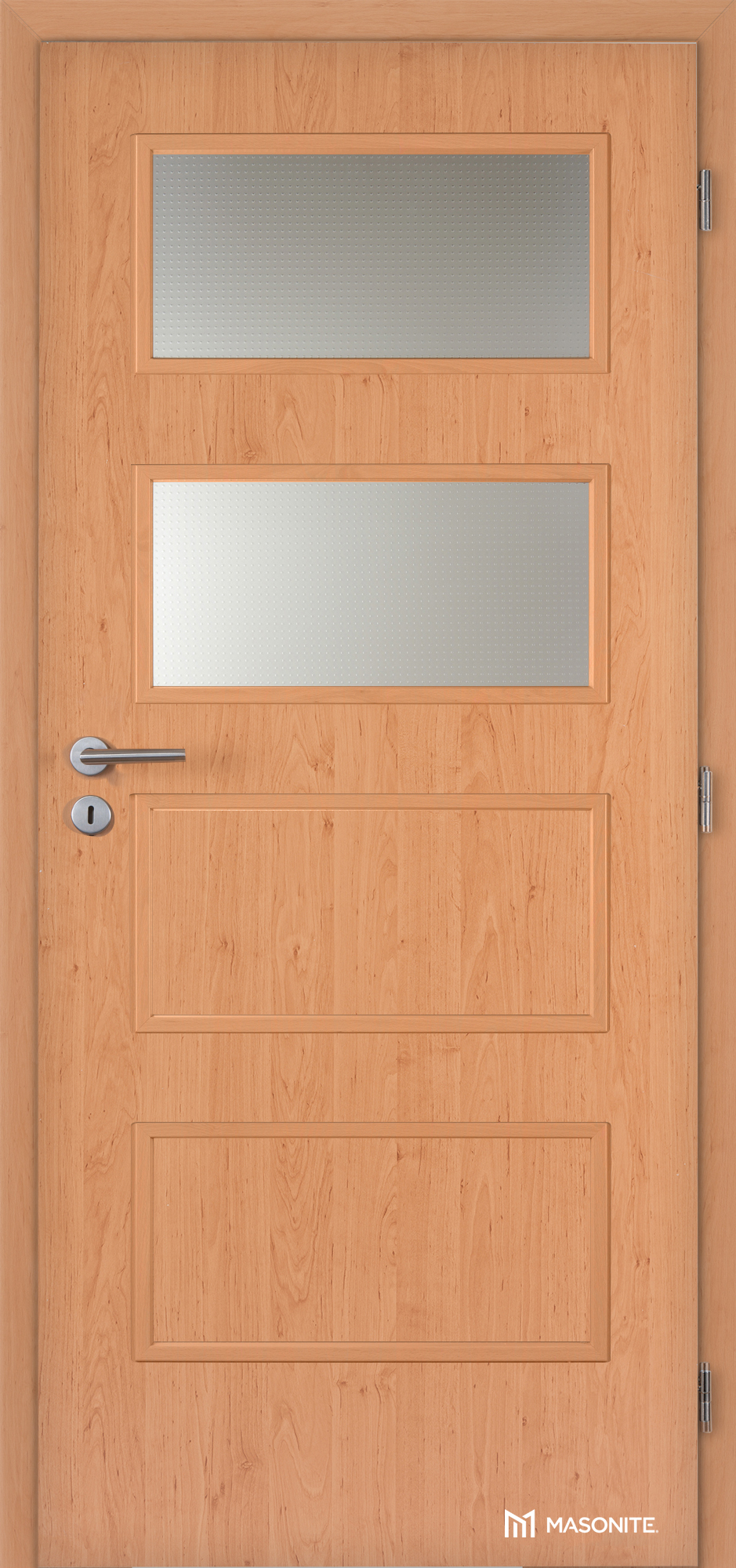Dveře DTD DOMINANT 2x piskované sklo CPL olše